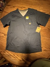 Carhartt Rip Stop Rugged Flex Navy Scrub Top Men  s M NWT