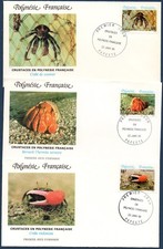 POLYNESIE FRANCAISE FDC EPJ 246/248 crustacées  en Polynésie