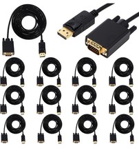 12 Pack DisplayPort to VGA Cable 6ft Gold Plated DP to VGA Adapter 1080p