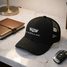 Embroidered Cadillac Formula 1 Trucker Hat   Performance Fans Cap