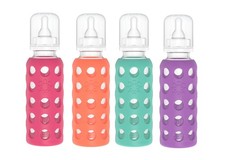 4 Pack Lifefactory 9 Oz Glass Baby Bottles With Silicone Sleeves Bpa Free