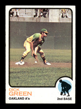 1973 Topps # 456 Dick Green Card (B66) Oakland Athletics