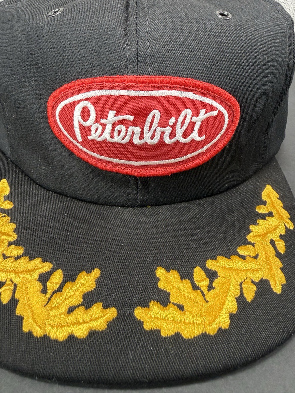 VTG Peterbilt Snapback Trucker Hat Patch Cap Scra… - image 4
