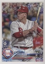 2018 Topps Holiday WalMart Mega Box Metallic Snowflake Justin Bour #HMW117 4pn