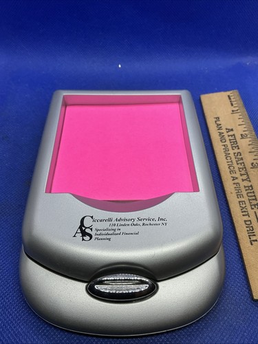 Vintage Push Button Calculator w Post it Holder for Desk 6" x 4" x 1" Needs Batt