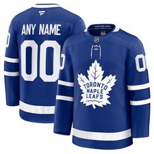 Men's Toronto Maple Leafs Blue Home Premium Stitched Jersey