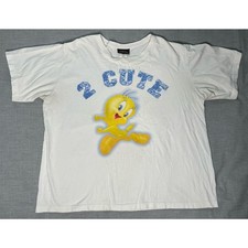Vintage 2002 Looney Tunes Tweety 2 Cute 4 You T-Shirt Women's 18/20