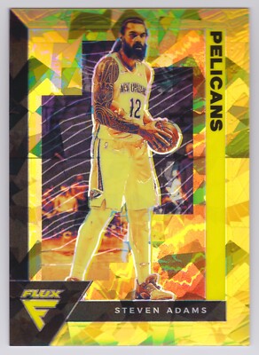 2020-21 Panini Flux Steven Adams Gold Cracked Ice 07/10 Pelicans ...