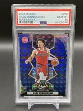 2021-22 Mosaic Cade Cunningham /99 RC Blue Prizm PSA 10 National Pride Rookie