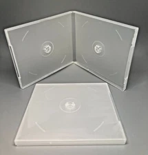200 10.4MM DOUBLE(2) CD POLY CASES W/SLEEVE, SEMI-CLEAR,MADE IN US, CD-POLY2-SC