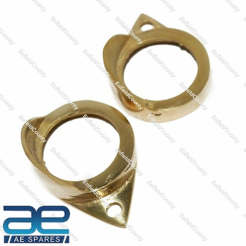 Pair Customised Brass Parking Light Mouldings For Royal Enfield ECs - Foto 1 di 11