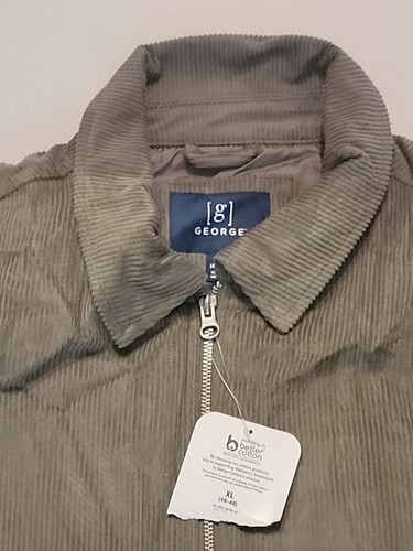 Goerge Size XL - Men's Full Zip Corduroy Work Jacket In Olive Green - NWT - Picture 2 of 6