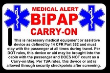 Personalized Carry-On BiPAP Bag Tag - TSA - Sleep Apnea