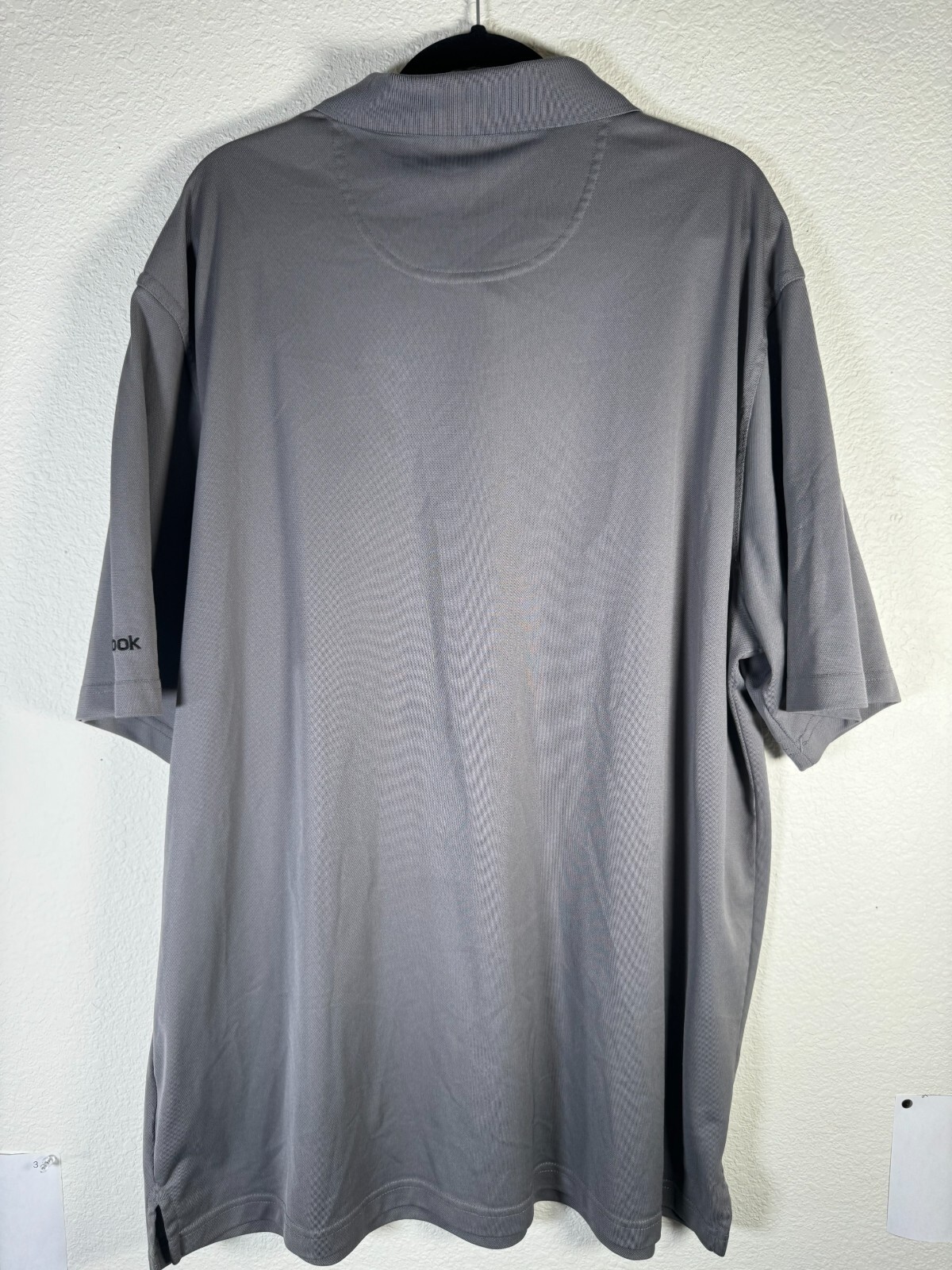 Reebok Golf Grey Short Sleeve Casual Activewear Collared Polo Shirt Top | 2XLT thumbnail 3