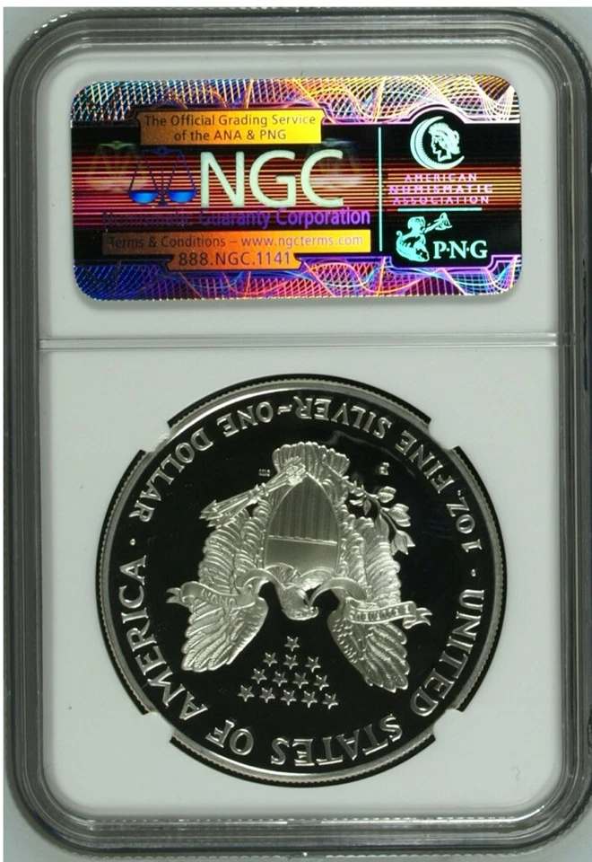 1995-P American Silver Eagle $1 NGC PF 69 Ultra Cameo - Image 2 of 2