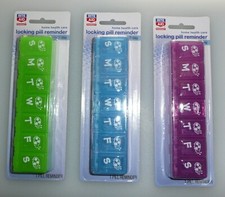 Rite Aid 7 Day Pill Organizers Set Of 3 All Different Colors USA Seller