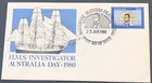 Australia FDC 1980 H.M.S. Investigator Australia Day