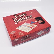Vintage Triple Yahtzee Game 1972 With Score Cards+Dice+Original Instructions