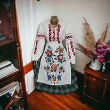 Ukrainian national antiques embroidered apron Ukrainian national