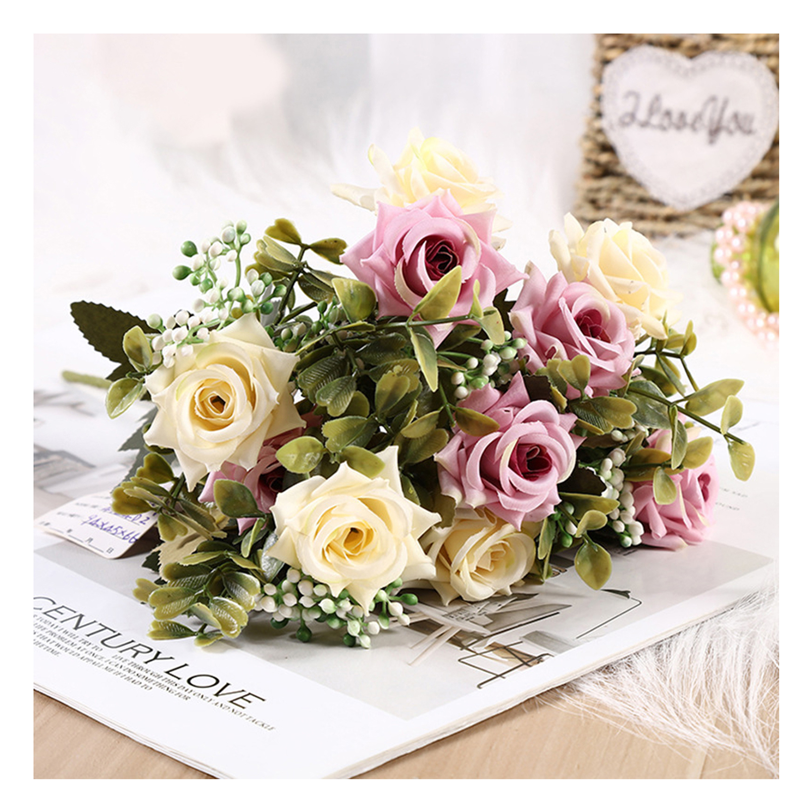 Wedding Decor Home decor Bouquet Fake Flowers Silk Flowers Artificial