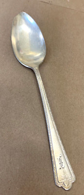 1 Tablespoon Serving Spoon Bradford Oneida Silverplate 1929 Monogram F or H