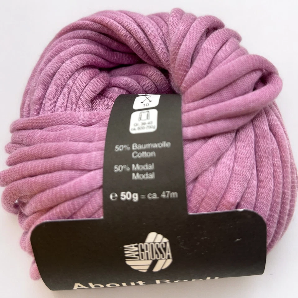 7 Balls Lana Grossa About Berlin- Bulky Yarn 005- Lilac- Italy - Image 3 of 4