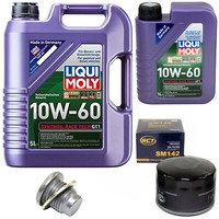 MotoröL Set 10W-60 Liqui Moly 6 Liter + ÖLfilter + Schraube FüR Opel Renault 2.0