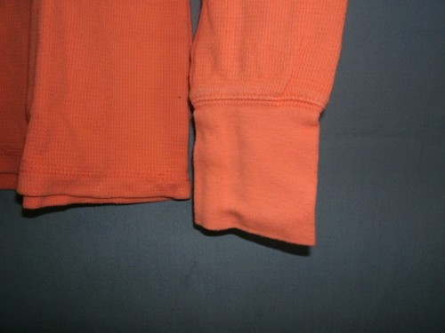 Men Orange knit "Redemption" Thermal tee-Long sleeve-100% Cotton-Raw State/Rue21 - Picture 4 of 5