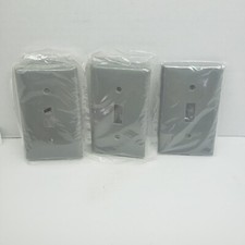 Mulberry 1-Gang Toggle Switch Wall Plate Cover Endura GRAY Lot of 3 77071G