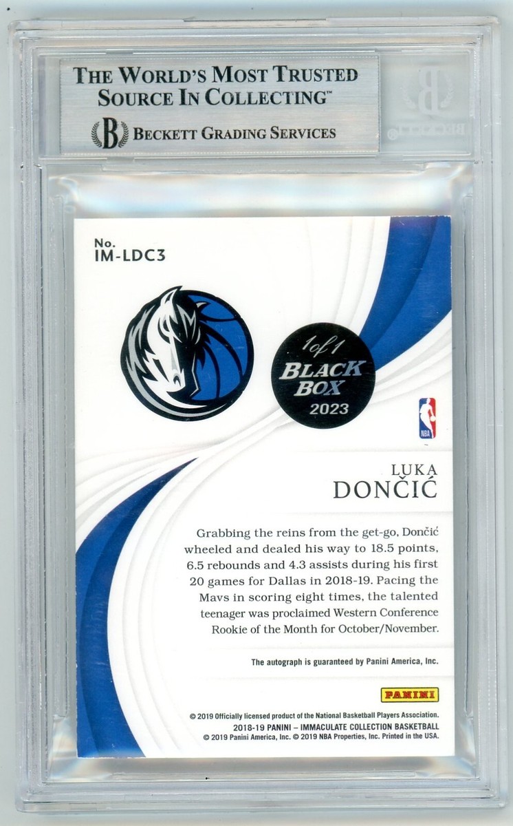 Luka Doncic Auto RC Immaculate Moments