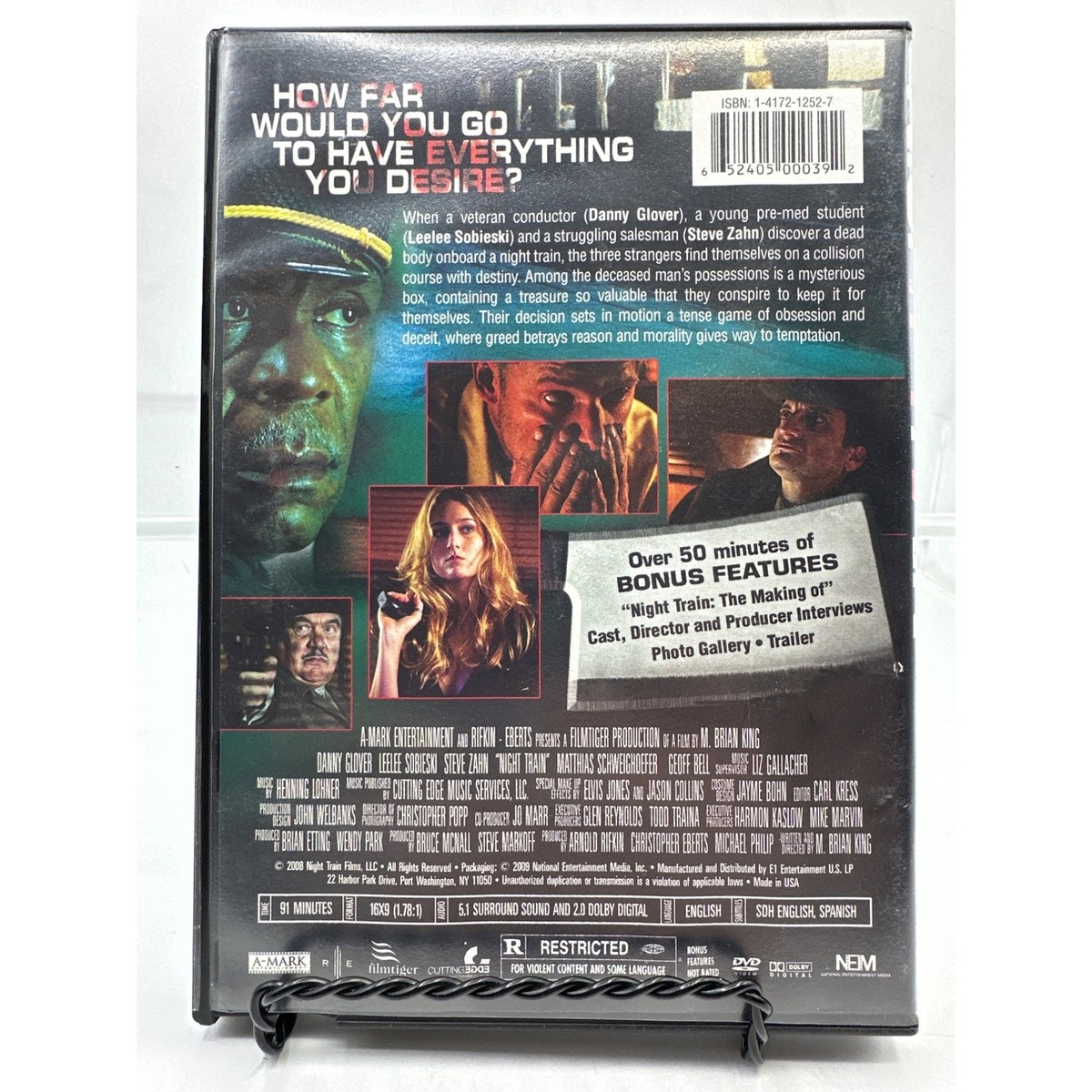 Night Train DVD Rated R Movie Danny Glover Leelee Sobieski Steve