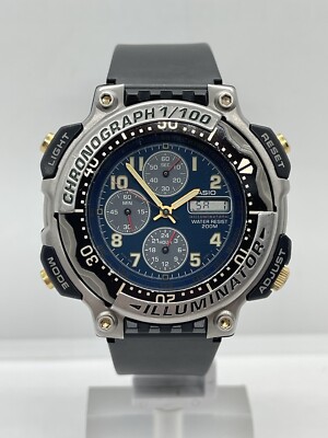 Casio MDA-100 Mod 1325 Japan Wrist Watch Rare Illuminator Ana-Digi