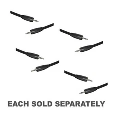 General Purpose Stndrd Quality Audio Lead 3.5mm Stereo Plug to Plug 4Sizes Avail