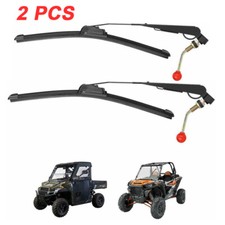 2PCS Manual Hand Operated Windshield Wiper Universal for Polaris RZR XP Can Am