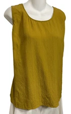 Citron Santa Monica Shirt Plus Size 2X Elegant Textured Silk Pullover Tank Top