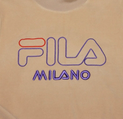 FILA Light Tan FILA MILANO Fleece Sweatshirt SMALL