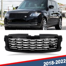 For 2018-2022 Range Rover Up To 2023 Gloss Black Front Upper Bumper Grille Grill