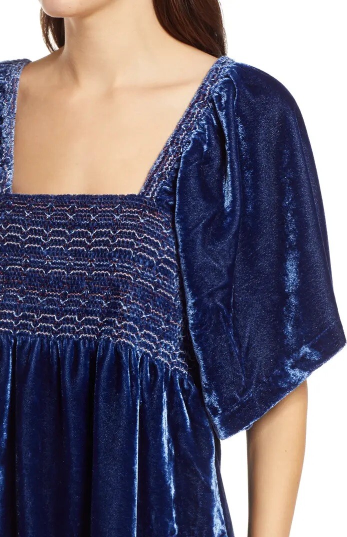 denim mini dress sleeveless Welsey Denim Mini Dress