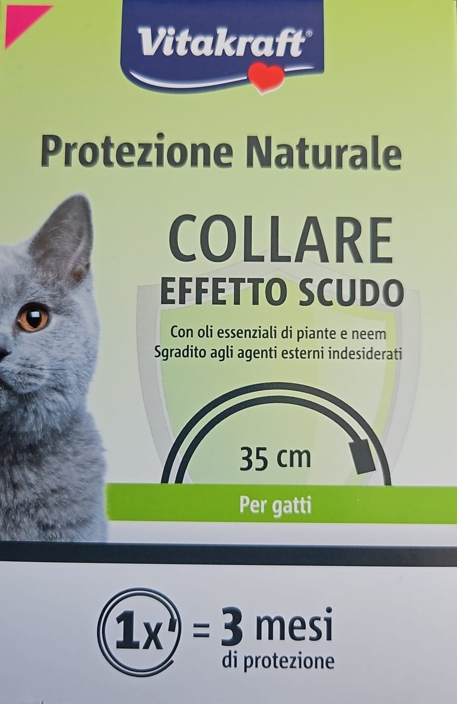 VITAKRAFT Collare SCUDO Antiparassitario per GATTI 35 cm