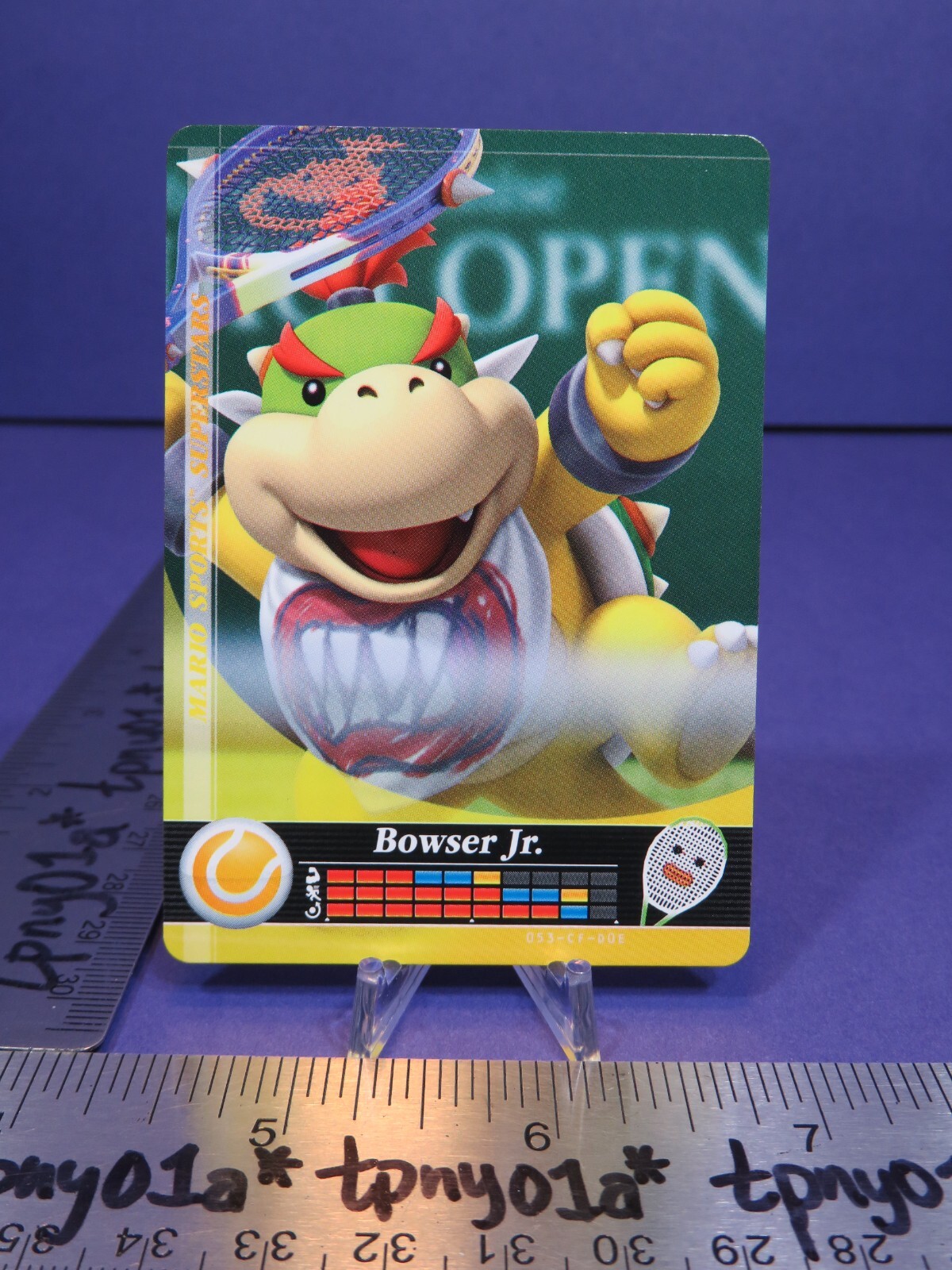 BOWSER JR (TENNIS) #053 US PACK FRESH Mario Sports Superstars Amiibo Card [eSE]