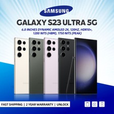 NEW Samsung Galaxy S23 Ultra 5G 256/512GB S918U1 Factory Unlocked GSM CDMA FAST