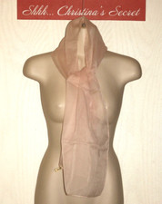 VINTAGE AVON Scarf Powder Pink Chiffon Rectangle ITALY