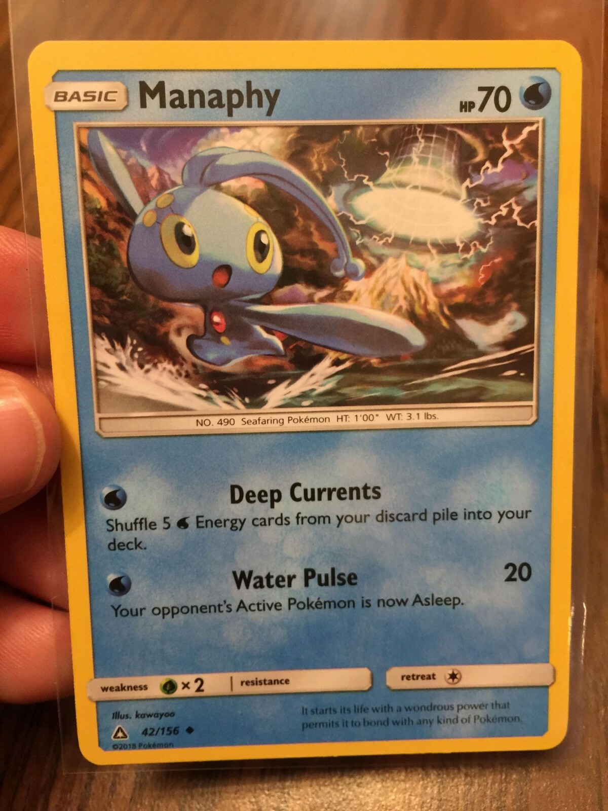 MANAPHY 2018 BASIC POKEMON CARD - ULTRA PRISM - #42/156 - FREE SHIPPING!!!  WOW!! | eBay