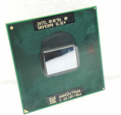 Intel Core 2 Duo T9550 SLGE4 / 2.66 GHz / 6M / 1066g tells the cache processor