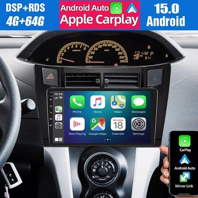 Für Toyota Yaris XP90 2005-2012 Android 15 Carplay GPS Navi Autoradio FM 4+64GB