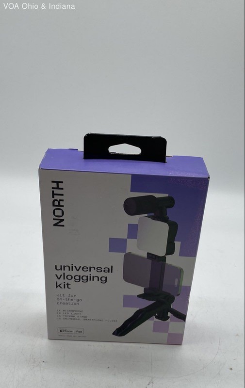 North Universal Vlogging Kit Microphone LED Light Tripod Smartphone Holder