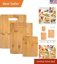 Brand New 3-Piece Bamboo Cutting Board Set Large