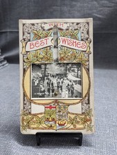 Vintage Mechanical Fan View Postcard Dominion Park St. John's Tower Best Wishes