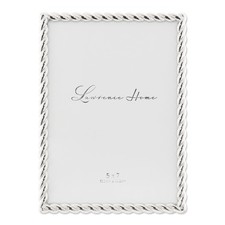 Lawrence Frames Rope Design Metal Frame 5X7 Silver 710057