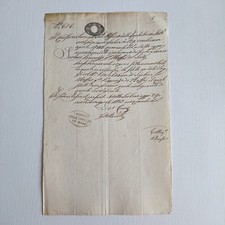 1843 Scrittura Manoscritta Su Carta Bollata Da 1.5 Lire Salò C00024